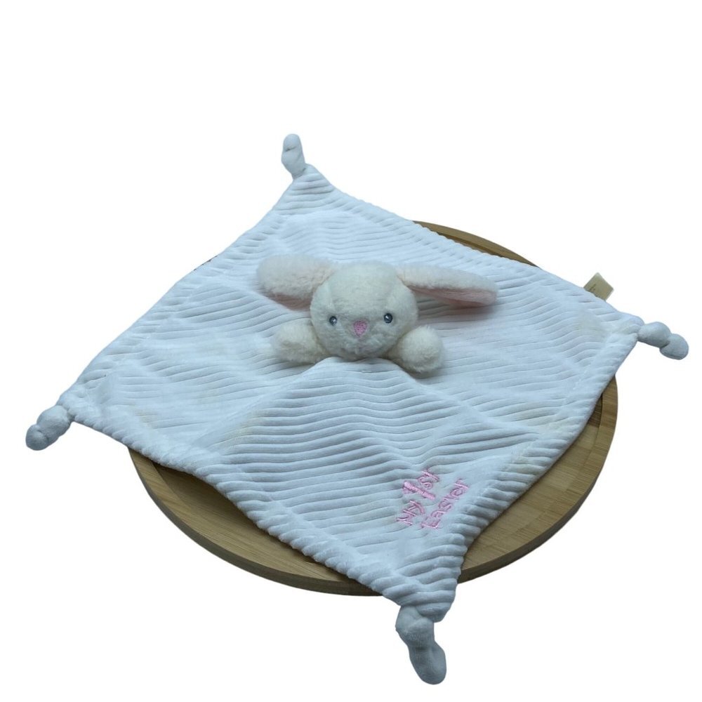 Celebrate! My First 1st Easter Bunny Rabbit Head Plush Security Blanket Blankie